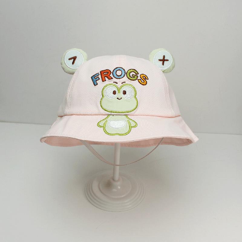 Korean Style Cute Frog Bucket Hat for Boys & Girls - Spring Sun Protection, Adorable Cartoon Design