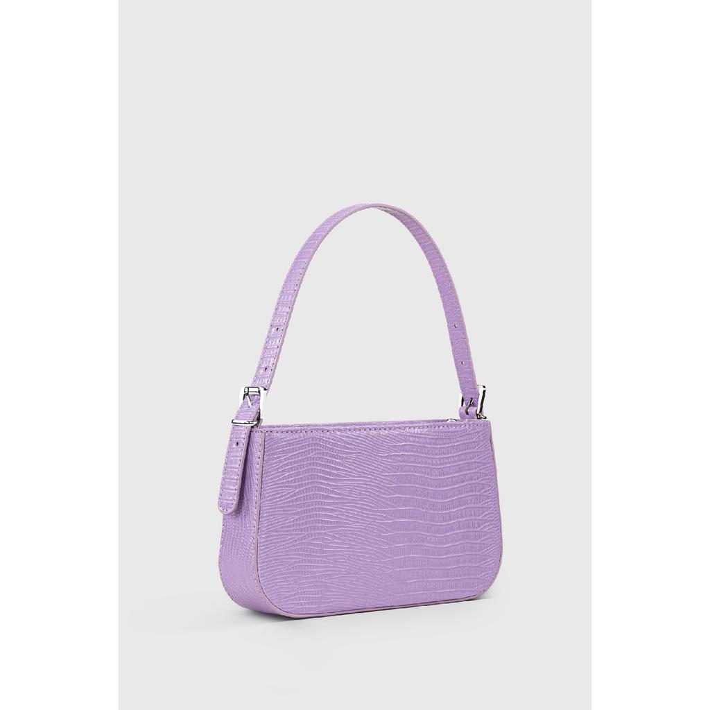 Women's Neon Green Buckle Adjustable Strap Baguette Bag 208