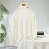 Lekasha Women's Slim Fit Cashmere Turtleneck Sweater - Rolled Edge, Semi-High Neck, Long Sleeve, Fashionable Base Layer.