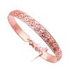 Rose Gold Plated Purple Gold Rich Flower Classic Light Luxury Fashion Color Gold Wide Version Bright Bracelet