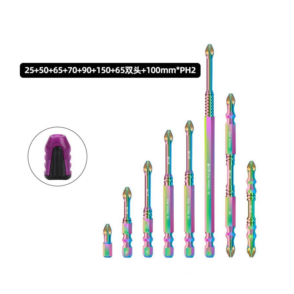 6/8PCS S6 Colorful Titanium Cross Screwdriver Bits  Electric Screwdrivers