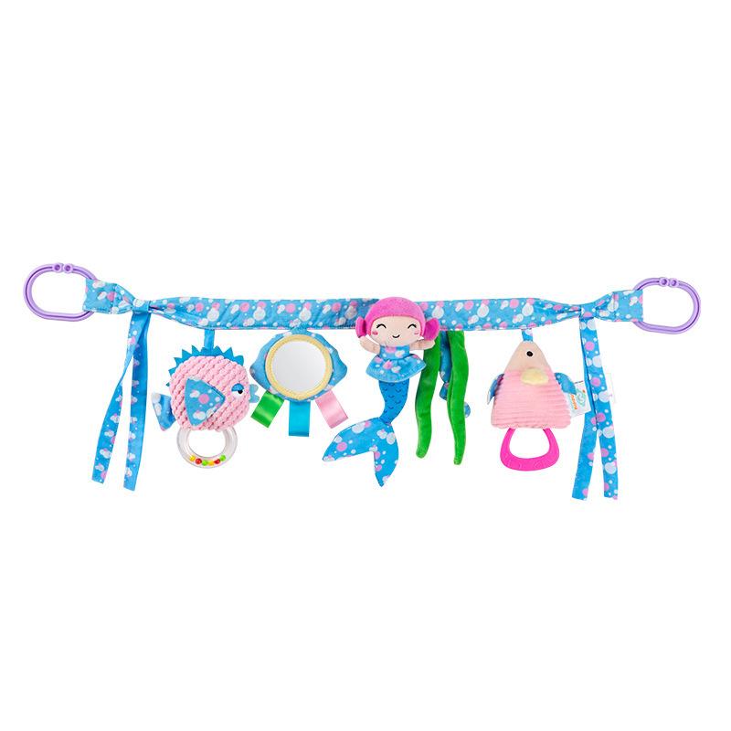 

Baby Plush Toy Hanging Crib Adorable Plush Stroller Newborn Sensory Rattles for Toddler Infant Learning Development Activity Toy синий