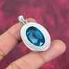 Blue Topaz Pendant, 925 Solid Sterling Silver Gemstone Jewelry, Handmade Pendant, For Thanksgiving