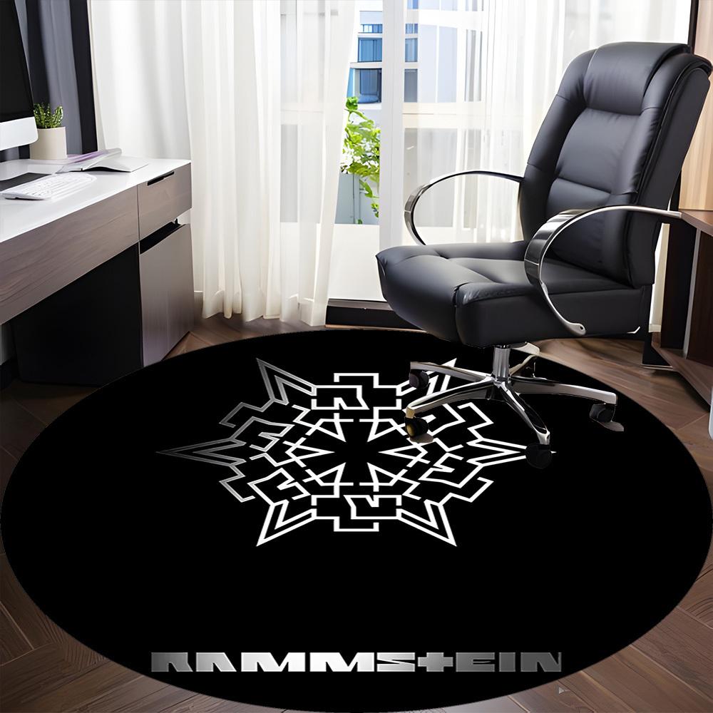 1PC Rammstein Office Round Rug, Non-slip, Soft and Durable Office Rug for Interior Decoration, Perfect for Office Yy250915155