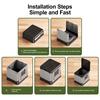 Folding Portable Toilet w/ Paper Holder & Lid Reusable Camping Toilet for Camping Travel Outdoor Car RV & Emergency Use