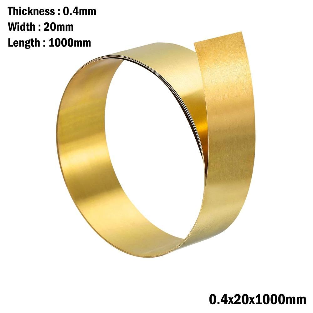 New Thick 0.1-0.5mm Brass Sheet Brass Flat Width 10-60mm Length 1000mm Brass Strip Brass Metal