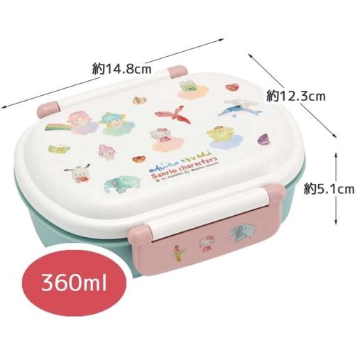 Skater Kids' Lunch Box, Single Tier, 360ml, with Inner, Dome-Shaped, Soft and Fluffy, Perfect for Kids' Lunches, Antibacterial, Made In Japan, Sanrio