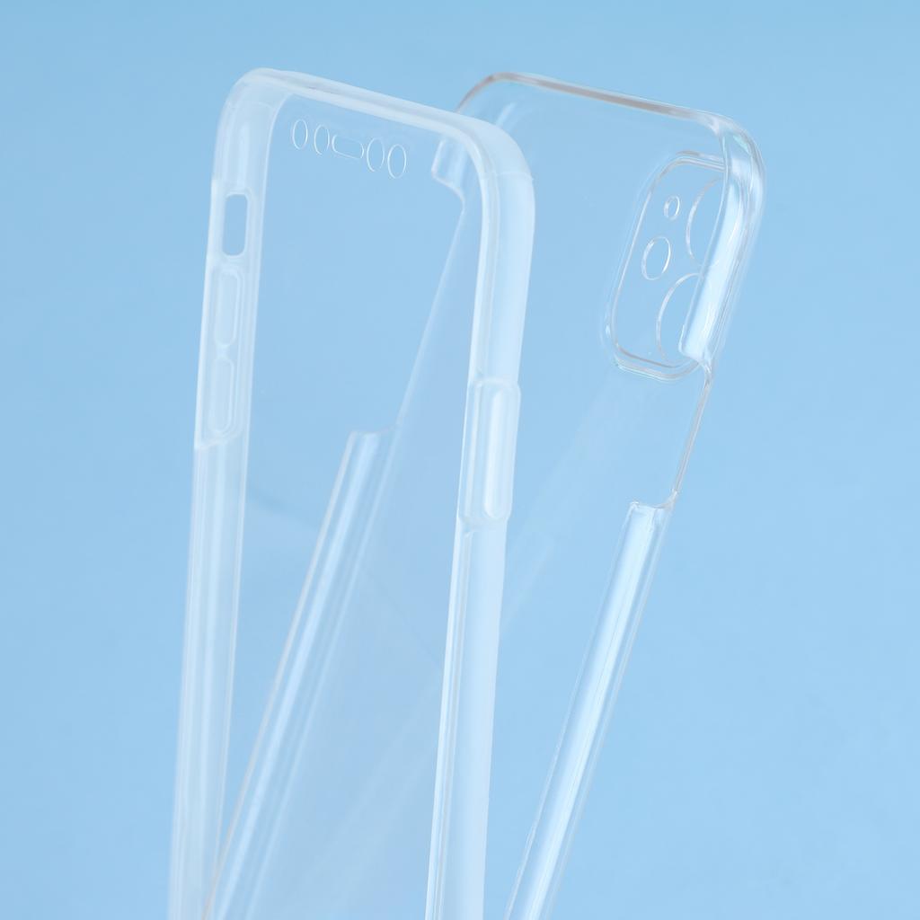 For iPhone 11 Case TPU Frame Clear Acrylic Back Phone Cover with PET Film