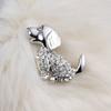 Rinhoo Cute Small Dog Brooch for Women Kids Enamel Rhinestone Cartoon Animal Badge Dog Pet Brooch Pins Coat Dress Jewelry Gift