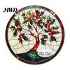 Decorative Chains for Hanging Ornaments Christmas Acrylic Window Decor, 2D Holographic Stained Glass Art Ornament with Metal Chain, Double-sided