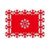 1-20PCS Christmas Snowflake Placemats and Table Runner Decorative Heat Resistant Tableware Mats Dining Room Holiday Party Decor