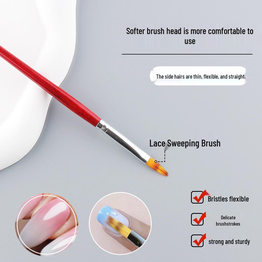 

Rosewood Serrated Lace Brush Set for Watercolor and Graffiti