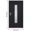 VidaXL Porte d'entrée anthracite 108x208 cm PVC 3187902