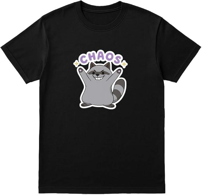 Chaos Raccoon Funny Cartoon Graphic Tee