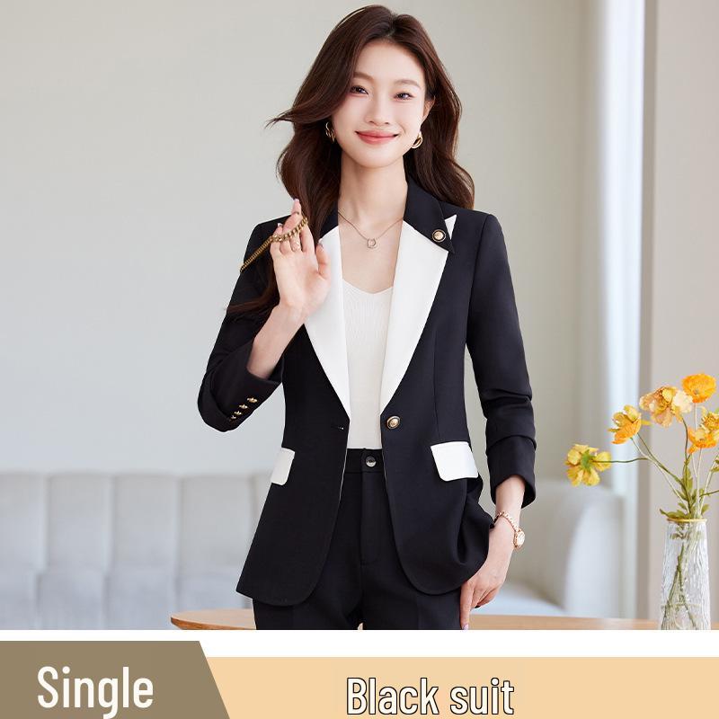Women's White Suit Set - 2026 Spring/Autumn Professional Goddess Style High-End Jacket