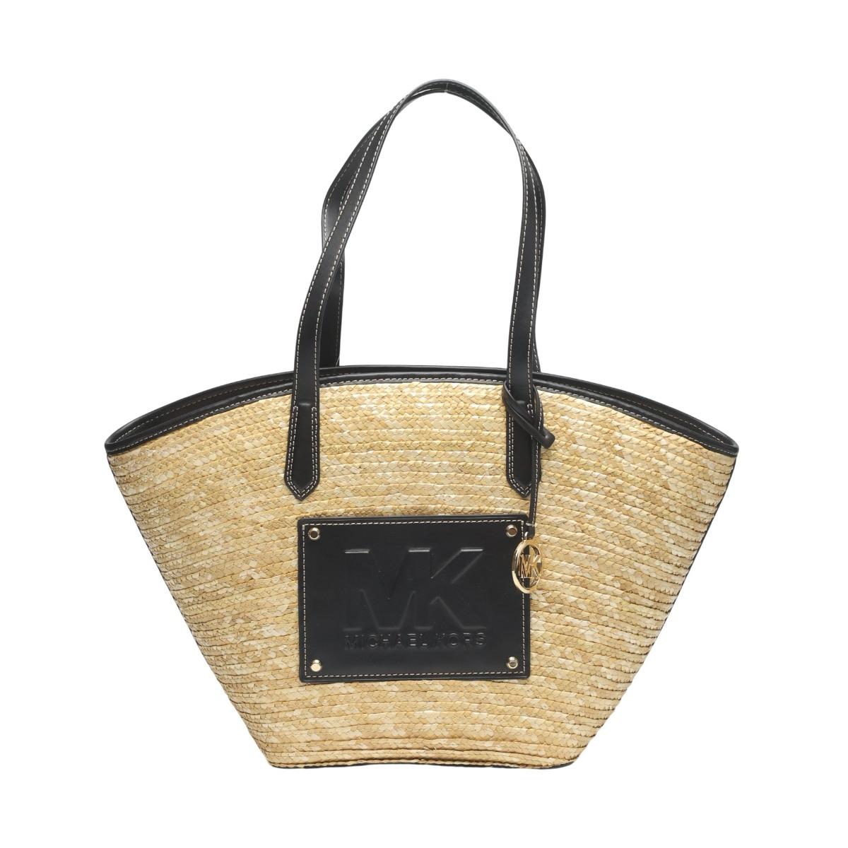 Michael Kors Kimber Large capacity Handbag canvas Ivoryx black Women 35T2G7KT71 Used