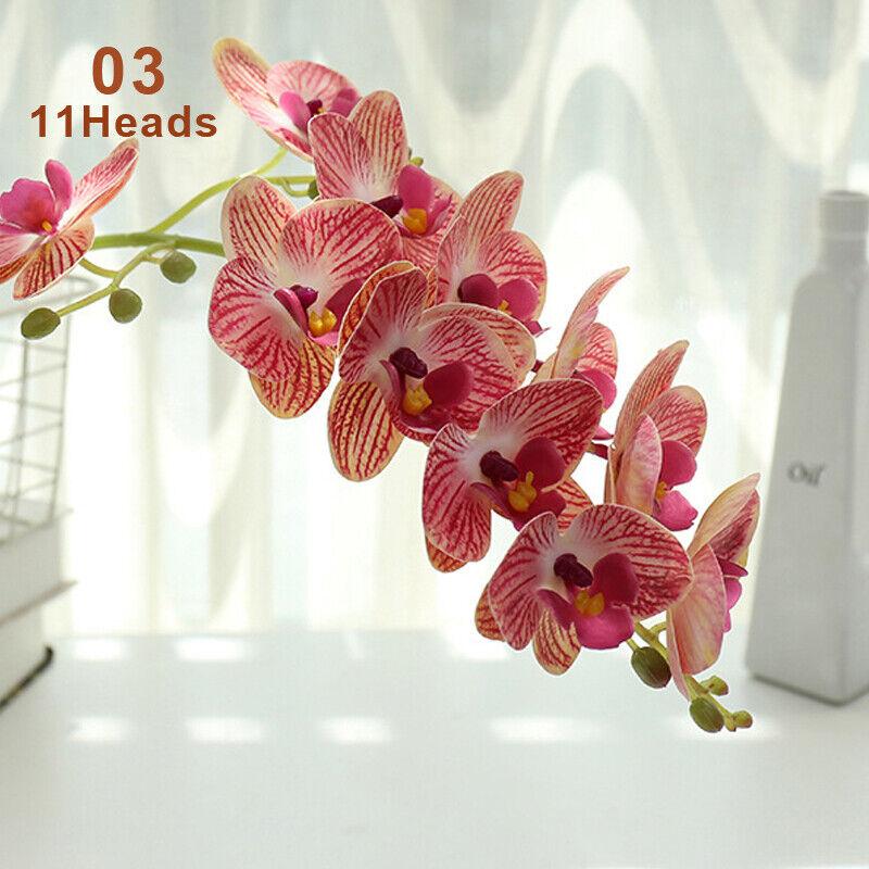 Artificial Butterfly Orchid Flower Bunch Fake Phalaenopsis Wedding Party Decor