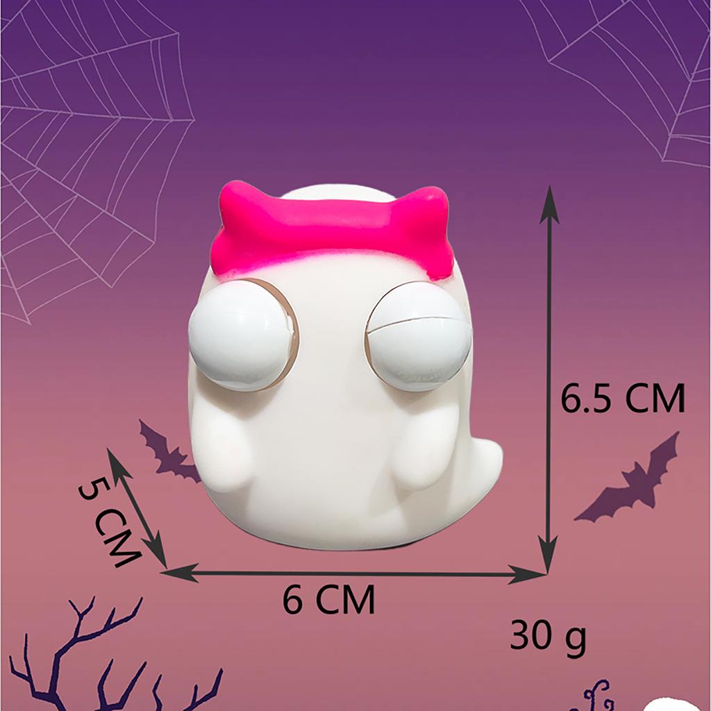 Novelty Eyes Popping Prank Halloween Theme Squeeze Toy Novelty Gag Table Toy Decompressing Pinch Stress Toy Skeleton
