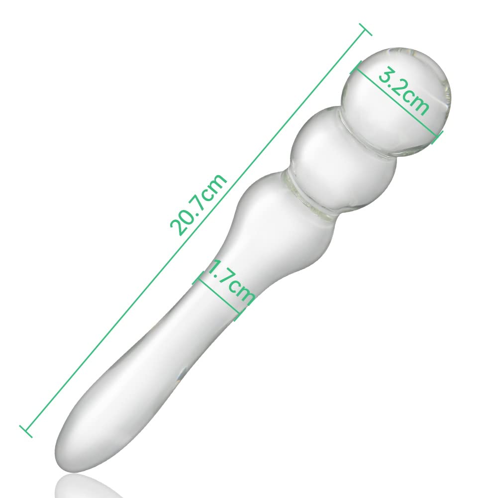 SXOVO Crystal Anal Plug Glass Anal Masturbation Glass Kit Crystal Penis Anal Plug Female Masturbation Transparent Anal Dildo Butt Plug Unisex Anal