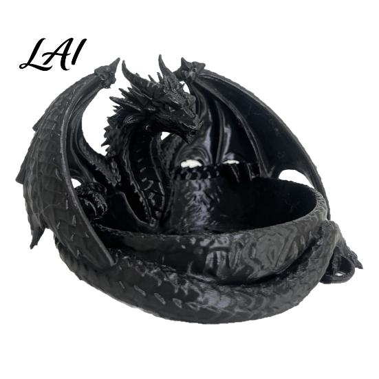 Gothic Home Decor 3D Printed Dragon Jewelry Tray Fantasy Catchall Key Desktop Storage Artifact Holder Medieval Gift for Fans Unique Bowl