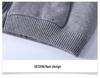 Men's Solid Color Hooded Knitwear Jacket with Fur Lining for Fall/Winter
