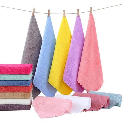Hochdichtes Korallenfleece, geschnittene Kante, 25x25, einfarbig, Baby-Taschentuch: Weiches, saugfähiges quadratisches Handtuch für die Hände.