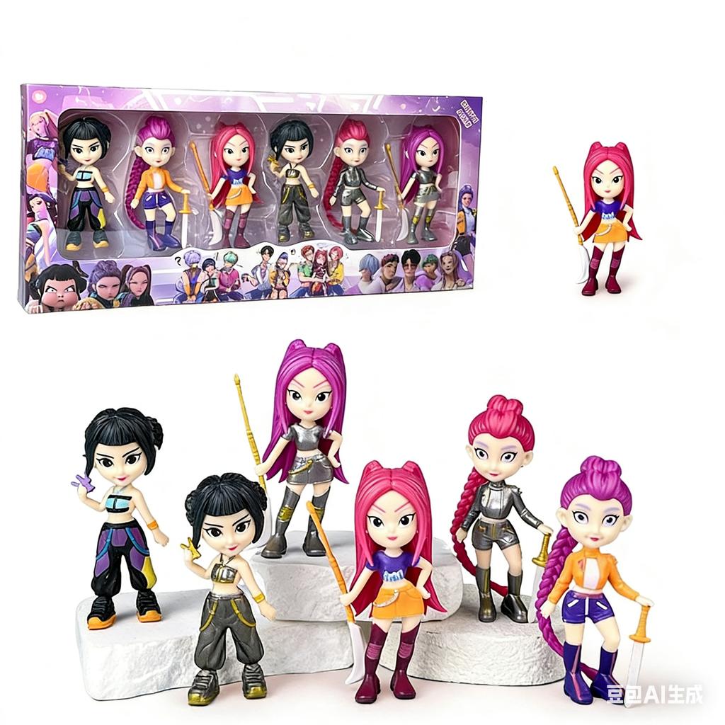 2026 Latest Anime Kpops Model Rumi Zoe Mira Anime Polyvinyl Chloride Character Set Desktop Trinkets Childrens Present Toys
