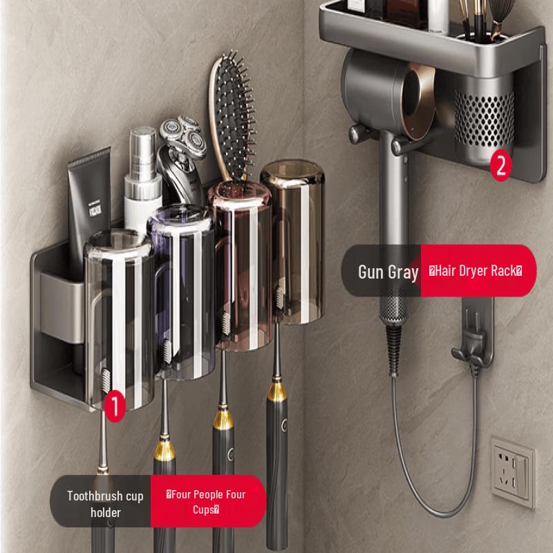 MDNG Wall-Mounted Toothbrush Holder & Organizer Set