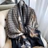 Luxury Brand Autumn and Winter Women New Style Fashion Color Matching Print Silk Scarf Lady Popular Headcloth Beach Shawl