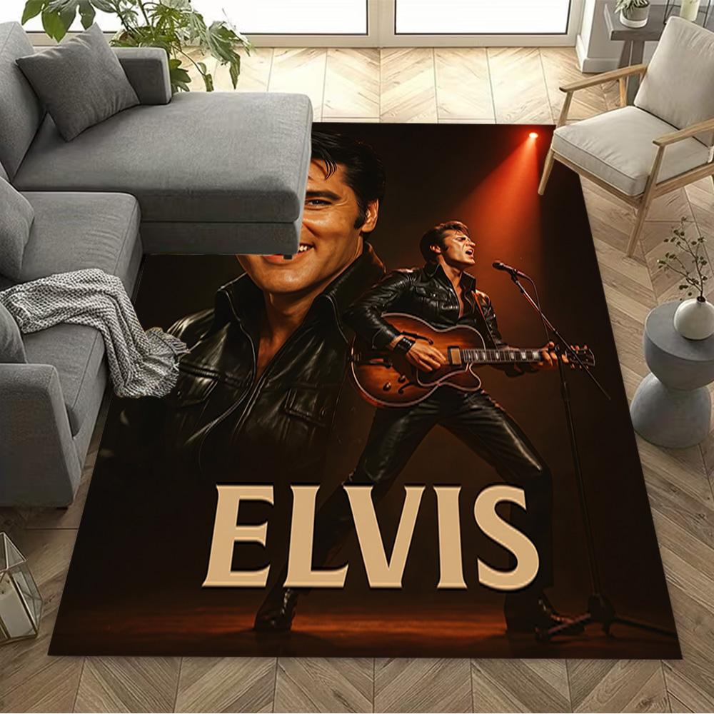 Elvis Presley: Music Legend Floor Mat Perfect for Dormitory Game Room Living Rooms Playrooms Antislip Carpet Decorate Offices Wedding Party Gift