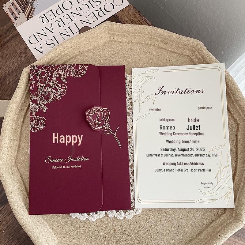 2025 Hochwertige Papier-Hochzeitseinladungskarte – Neuer Stil, Besonderes Design