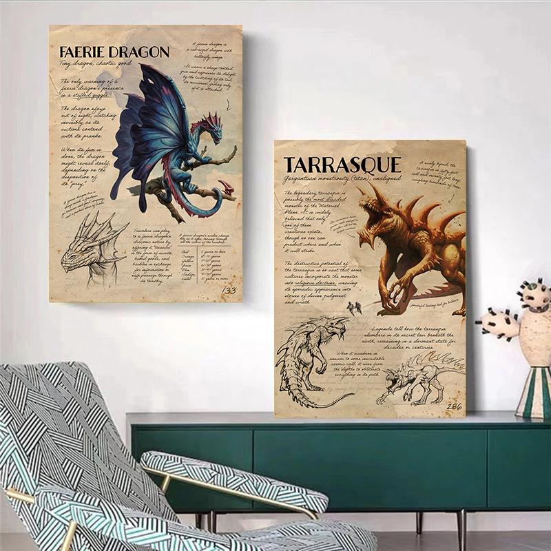 Poster Lume Fantasy Cameră Dungeon Retro Imprimeuri Oficiale Dungeons Dragons Pictură pe Pânză Artă de Perete Imagine Decor Cameră de Zi Acasă