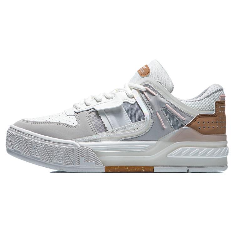 

Li Ning Morning Glow Morning Glow Slip Resistant Abrasion Resistant Low top Skateboard Shoes Women s Gray White AGCR192-2 39