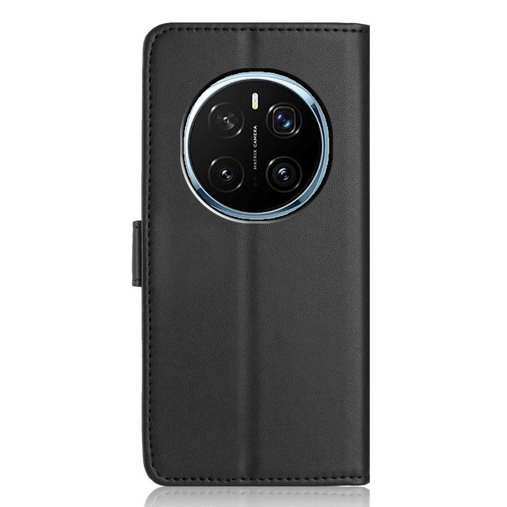 For Honor Magic7 Pro 5G Wallet Case with Strap/Multiple Card Slots Solid Color Leather Stand Phone Cover