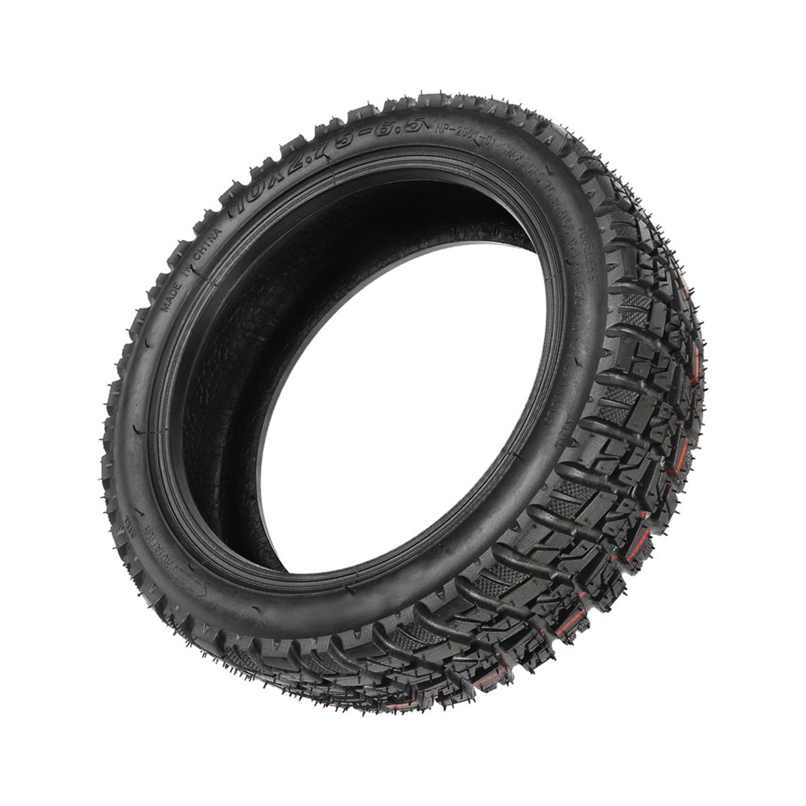 Shoemst Black 10X2.75 6.5 Tubeless Tire 10 Inch Off Road Vacuum Tire Electric Scooter Tyre Replacement
