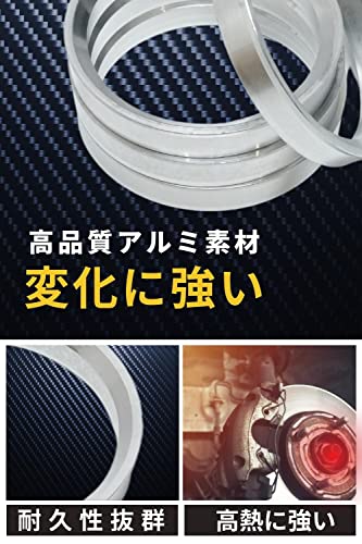 [Asula Project] Aluminum Hub Rings with Flanges, Set of 4 (110-106.1 Mm)