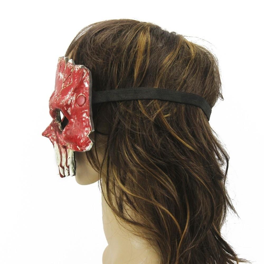 Party Props Halloween Mask Half Face Skeleton Mask Funny Halloween Skull Mask  Men