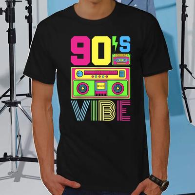 90s Vibe 1990s Styl Móda 90s Téma Oblečení Devadesátková Kostýmová Trička Vtipná Grafická Trička Topy Unisex Módní Oblečení Bavlněná Trička