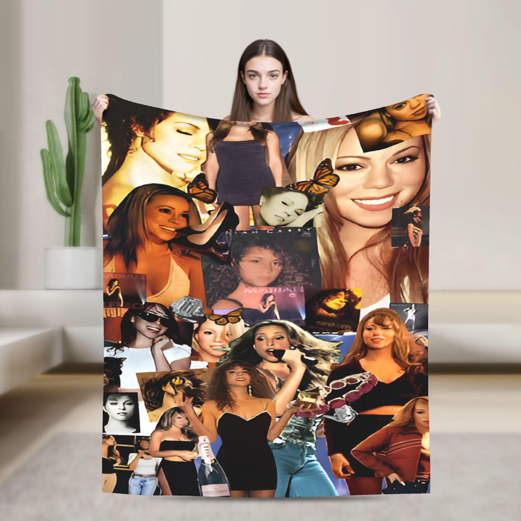 

Mariah Carey Christmas It’s Time Blanket All I Want For Christmas Is You Flannel Throw Blanket For Outdoor Warm Soft Bedspread 80x120cm(31x47inch)
