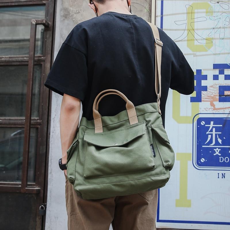 mens waxed canvas messenger bolsa