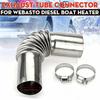 1 pezzo Tubo a gomito da 25 mm Connettore tubo di scarico per riscaldatore da parcheggio ad aria diesel con morsetti per riscaldatore diesel Webasto
