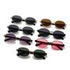 Popular Fashion Metal Women Men Shades Oval Sun Glasses Female Male Summer Traveling UV400 Round Sunglasses Lentes De Sol Mujer