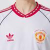 adidas Originals Manchester United Logo Sports Pullover Short Sleeve Football Shirt Men Tops White JF0376