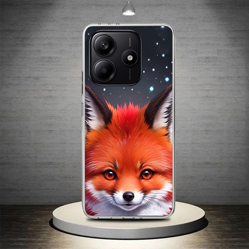 Animal Fox Phone Case Cover for Xiaomi Redmi Note 10 11 12 13 14 Pro Plus 14S 13 12S 11S 11T 11E 10S Soft Coque Redmi Note 10 11