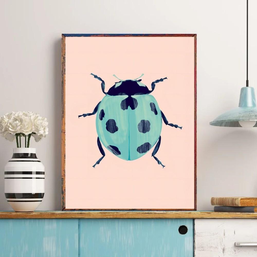Butterfly Wall Art Ladybug Tiger Moth Beetle Poster Classic Vintage Posters Vintage Room Home Bar Cafe Decor Nordic Home Decor
