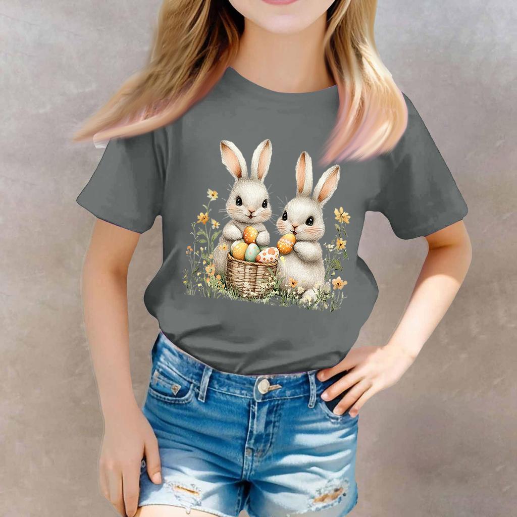 Kleinkind Mädchen Jungen T-Shirts Kinder Top Jungen und Mädchen Bedrucktes Kurzarm T-Shirt