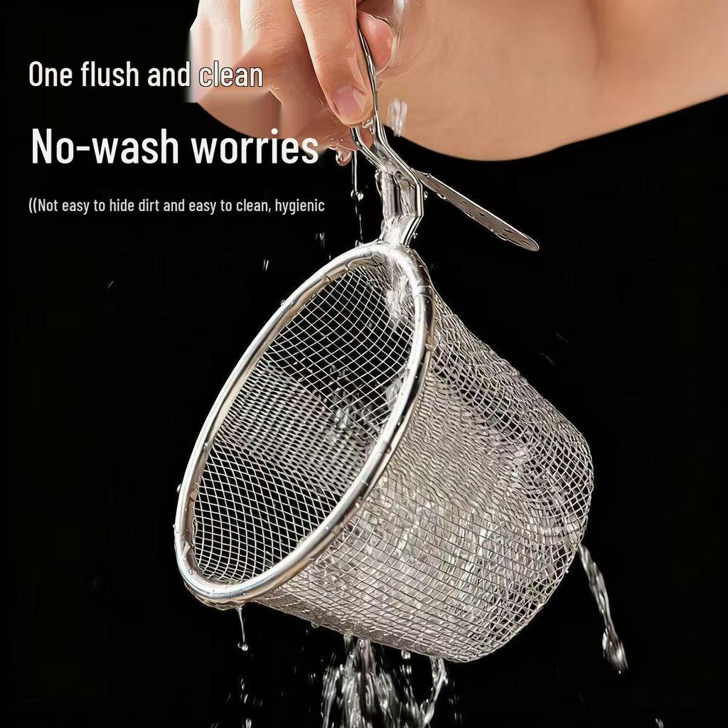 Edelstahl-Nudel- und Suppen-Schaumlöffel-Sieb für Hot Pot und Shabu-shabu