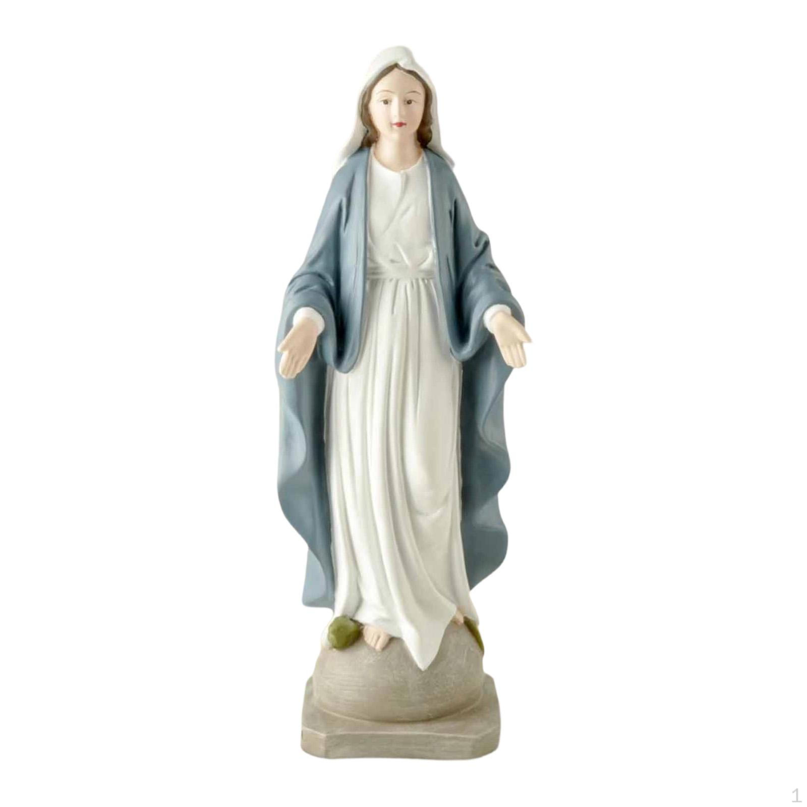 Virgin Mary Statue Resin Figurine Catholic Christian Year Hand Painted