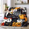Cat Faces Pattern Gift Customizable Blanket Customize Your Name Durable Comfort For Sofa Couch Office Bed Picnics All Season Use Modern Style Gifts