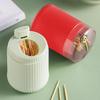 1pc Automatic Toothpick Dispenser Holder, Pop-Up Plastic Toothpick Box for Swab Jar and Dental Floss for Home Bathroom or Kitchen Storage and